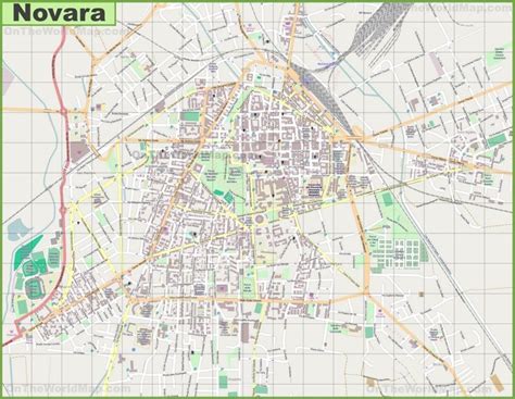 prada novara mappa|Large detailed map of Novara .